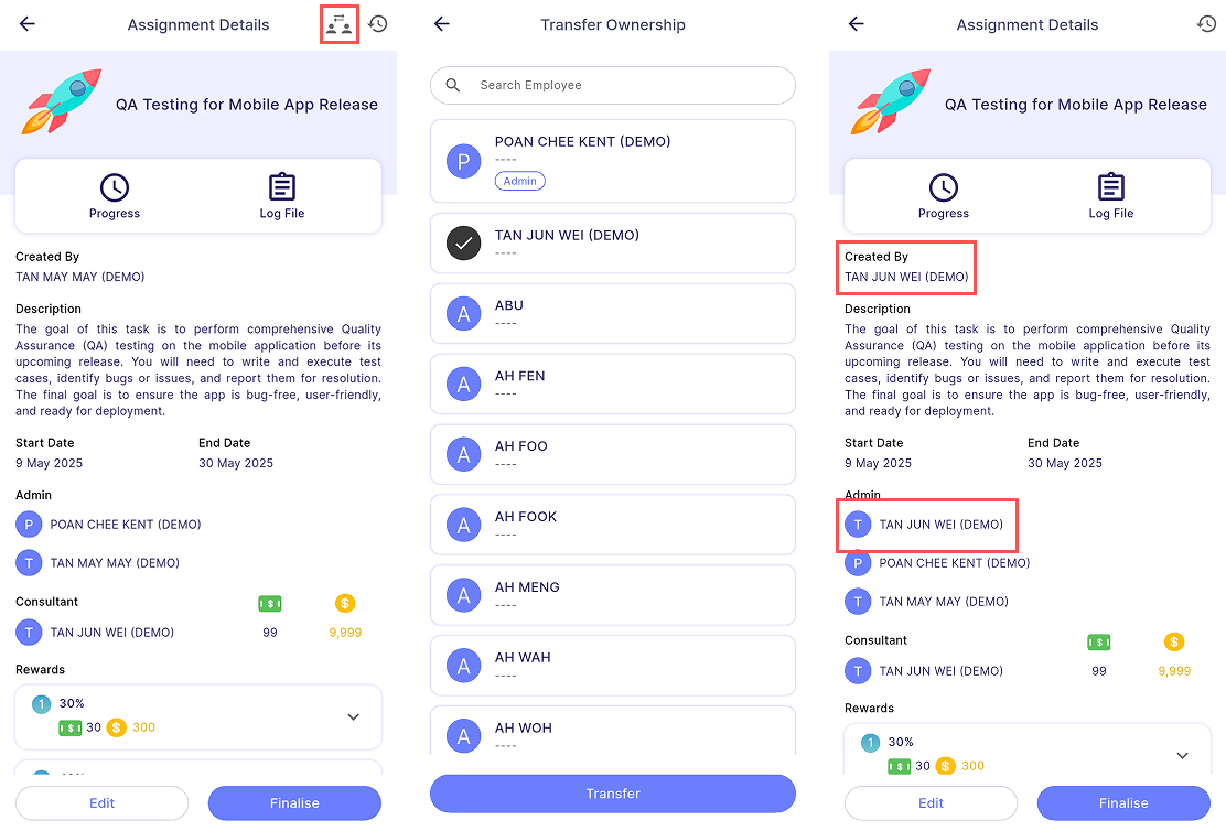 Transfer Ownership Diagram