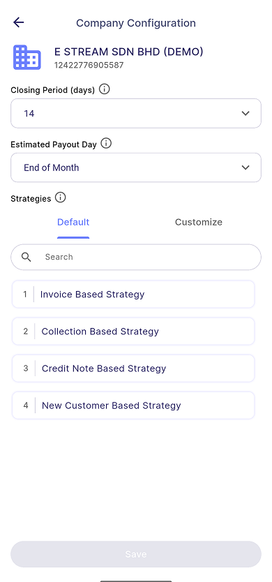 Company Configuration