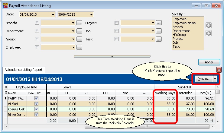 print-attendance-report