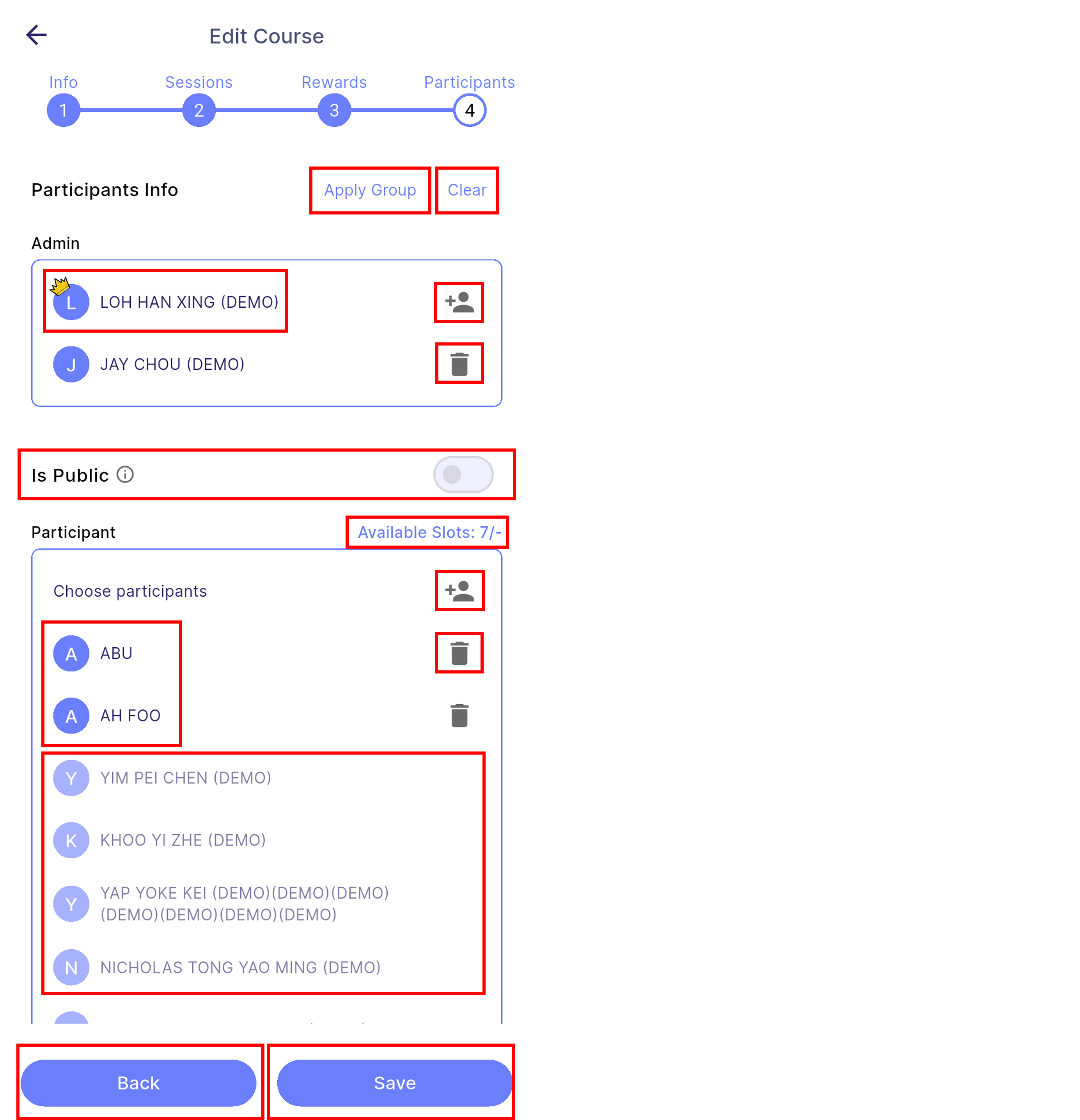 Participant Info Diagram